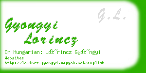 gyongyi lorincz business card